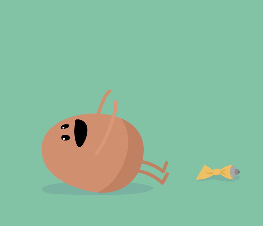 Mmm, delicious superglue! Uh-oh... appstore.com/dumbwaystodie Mmm