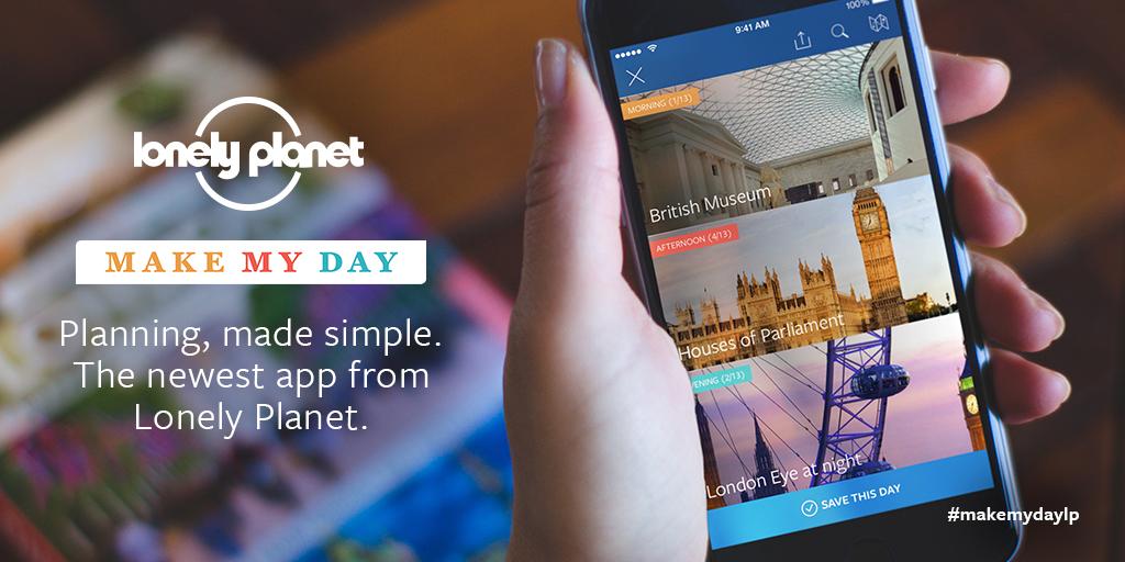 lonelyplanet's tweet photo. One day left to share ur perfect day from our #makemydaylp app 4 the chance to win: http://t.co/NGqYugT2iy http://t.co/TErSF0G61m