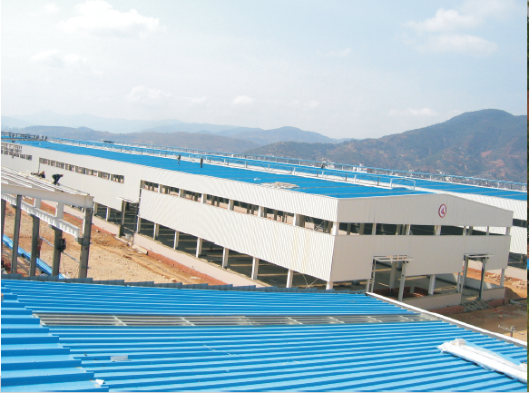 pvc roof tile from Oyami building industrial Co.,Ltd,can be used for the roof of the factory or wearhouse.