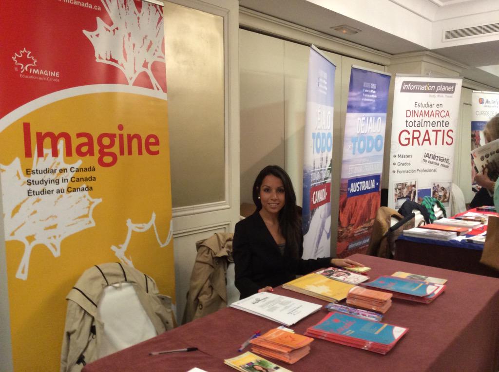 EmbCanEspana's tweet photo. Quieres estudiar en Canadá? Ven a vernos hoy a #ENTERATEMADRID. Hotel Miguel Ángel hasta las 18:30. http://t.co/Z4rfQVU50e