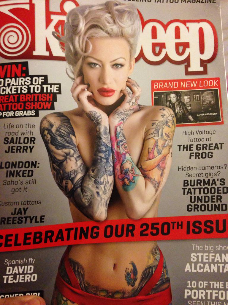 IamTJD's tweet photo. #wcw @BeckyLocoHolt and @SkinDeepMag what more cud I ask for? Maybe to feature in it myself ha #tattooartist http://t.co/z2VQVQuvWt