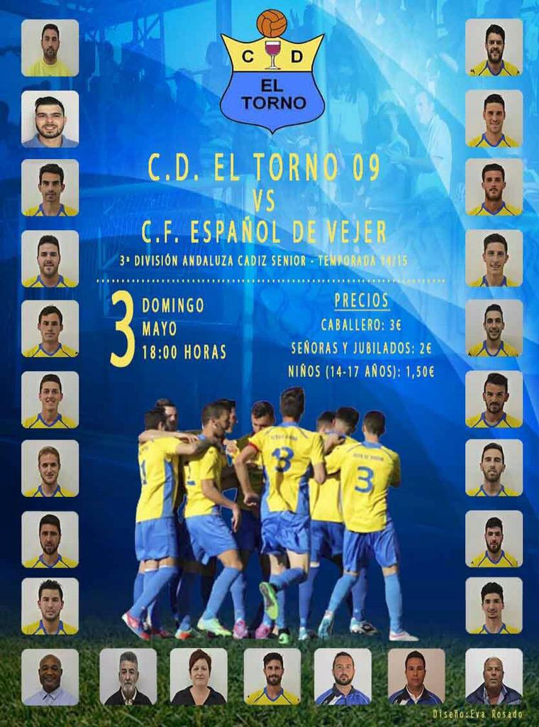 CDTORNO09's tweet photo. Ultimo partido del equipo senior domingo a las 18:00 #vamostorno #mareaamarilla #siemprejuntos NO TE LO PUEDES PERDER http://t.co/EvoAX50mPf
