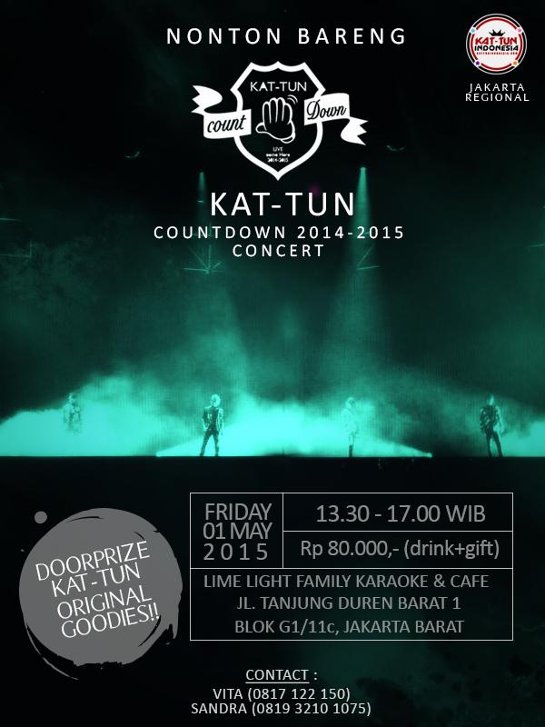 Untuk Hyphens Jakarta dan sekitarnya...yuk nobar DVD konser KAT-TUN di awal long weekend ;) Info di poster ya.