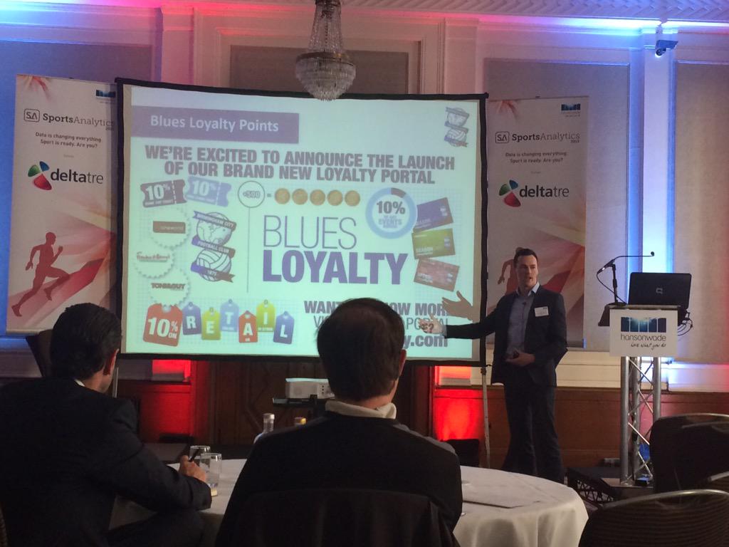Enjoying the presentation by <a href="/Tom_Rowell/">Tom Rowell</a> at the <a href="/DataInSport/">SportsAnalytics</a> event. #Data driven fan engagement. #sportsdata #loyalty