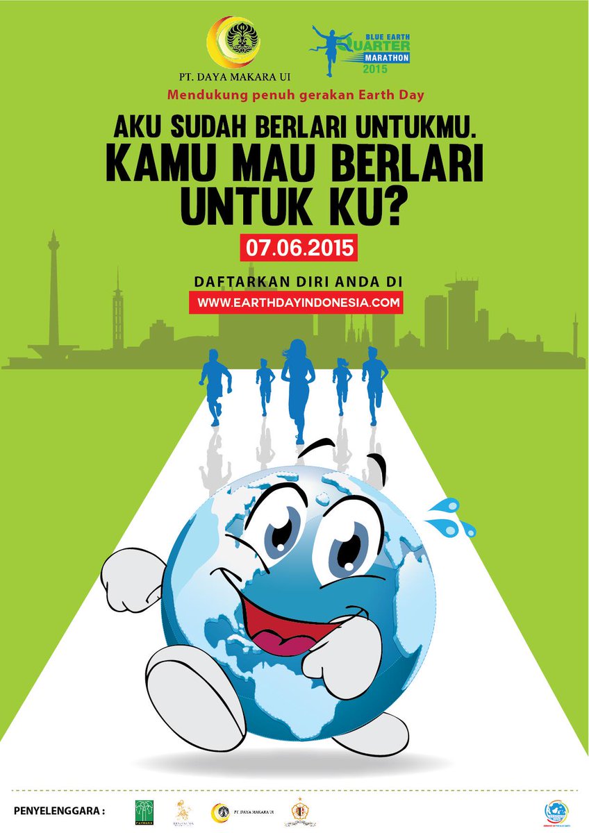 EarthDayIndo's tweet photo. @NRD2Run Bergabunglah dgn kami di BLUE EARTH QUARTER MARATHON 07 Juni 2015. Daftar di http://t.co/lCisEWNyXX http://t.co/SMZbC31QMw