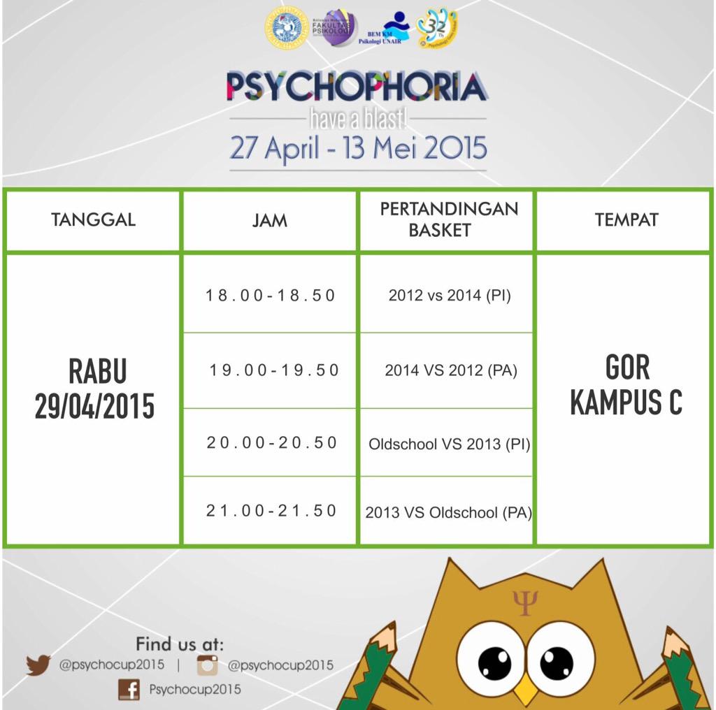 Basket hari ke-3! Datang &amp; ramaikan guys! <a href="/vizepsyUNAIR/">Psikologi UNAIR 2014</a> <a href="/FPsiUA_2013/">Psikologi Unair 2013</a> <a href="/TweepsyUA/">Psikologi UNAIR 2012</a> <a href="/PATEN_UNAIR/">Psikologi UA 2010</a> <a href="/bempsiUNAIR/">BEM KM PSIKOLOGI UNAIR</a>