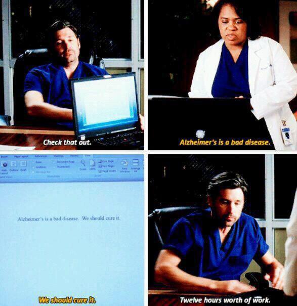 9GAG's tweet photo. Finals week... as told by Grey's Anatomy. http://t.co/GnV9P7F4Ls