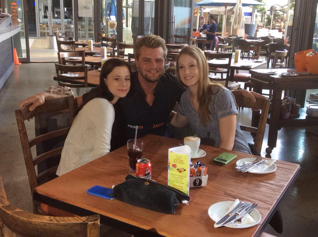 PrimiPiattiDQ's tweet photo. @ZavionK's first customers! 
He's taking over this morning :) Come say hi! @cotlands #ServeForACause http://t.co/JYKXrjpSS1