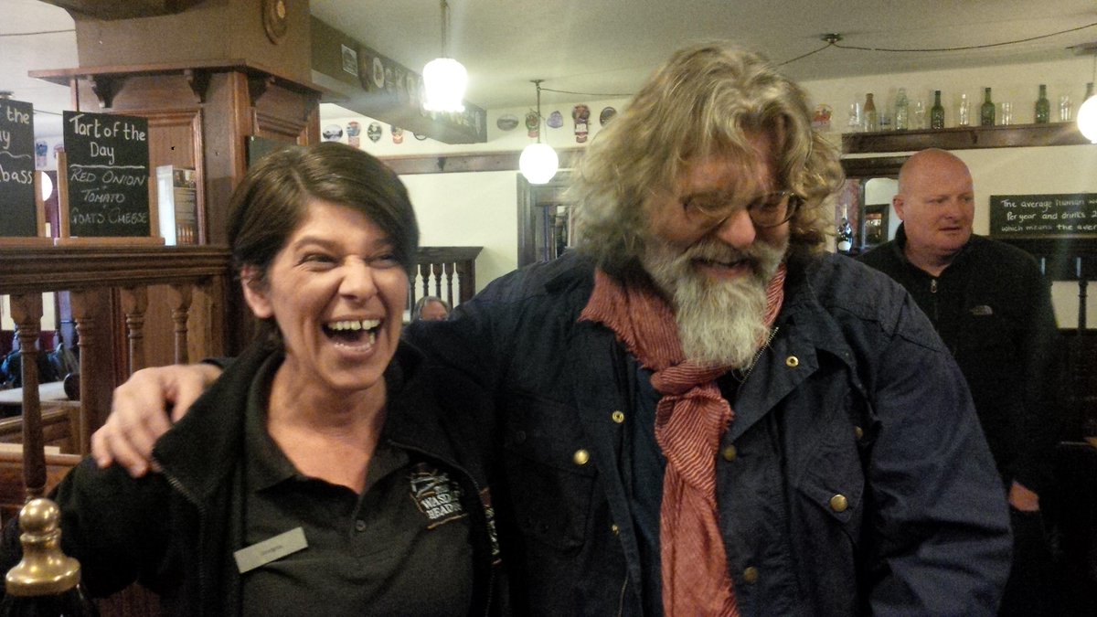 <a href="/WasdaleHeadInn/">Wasdale Head Inn</a> manager Georgina with her new best biker friend. There was talk of eloping!