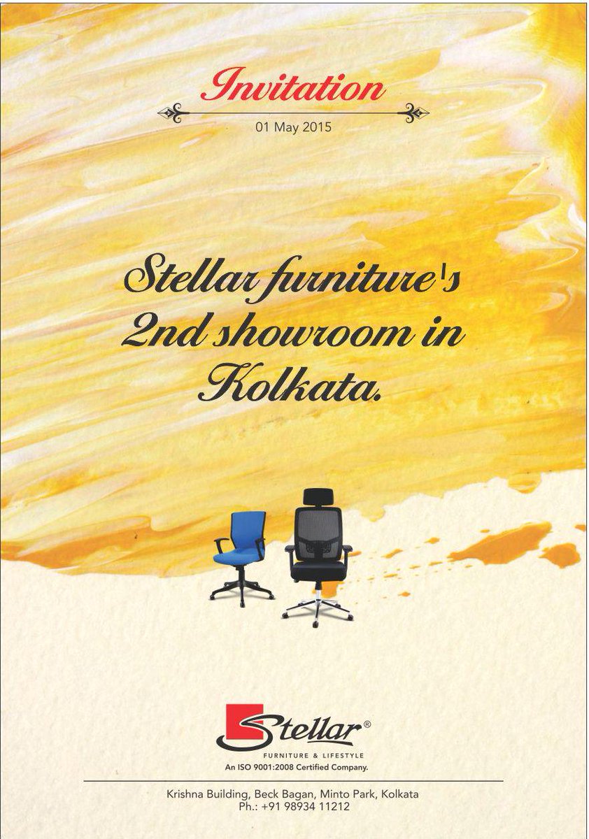 stellarglobal's tweet photo. #Stellar's One More Destination in #Kolkata 1st May 2015
#officefurniture #conference #executivechair http://t.co/BDXO4nnHKc