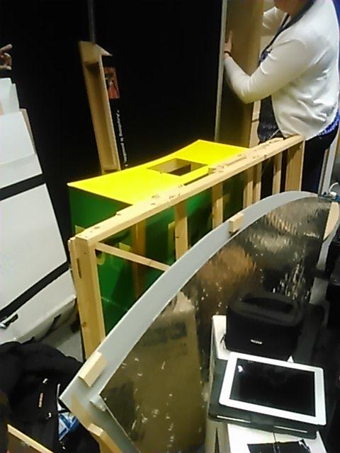 BOLT_F1's tweet photo. Mental here! Putting up the stand http://t.co/U7KhL8MQ2w
