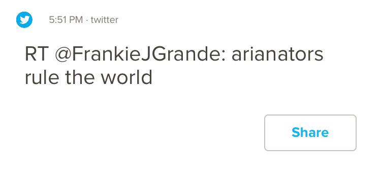 bankonsupa's tweet photo. @ArianaGrande @FrankieJGrande would never forget it #1YearOfProblem 😘😘😘💓💓💓👏👏👏👏 http://t.co/M5GNeZdpdV