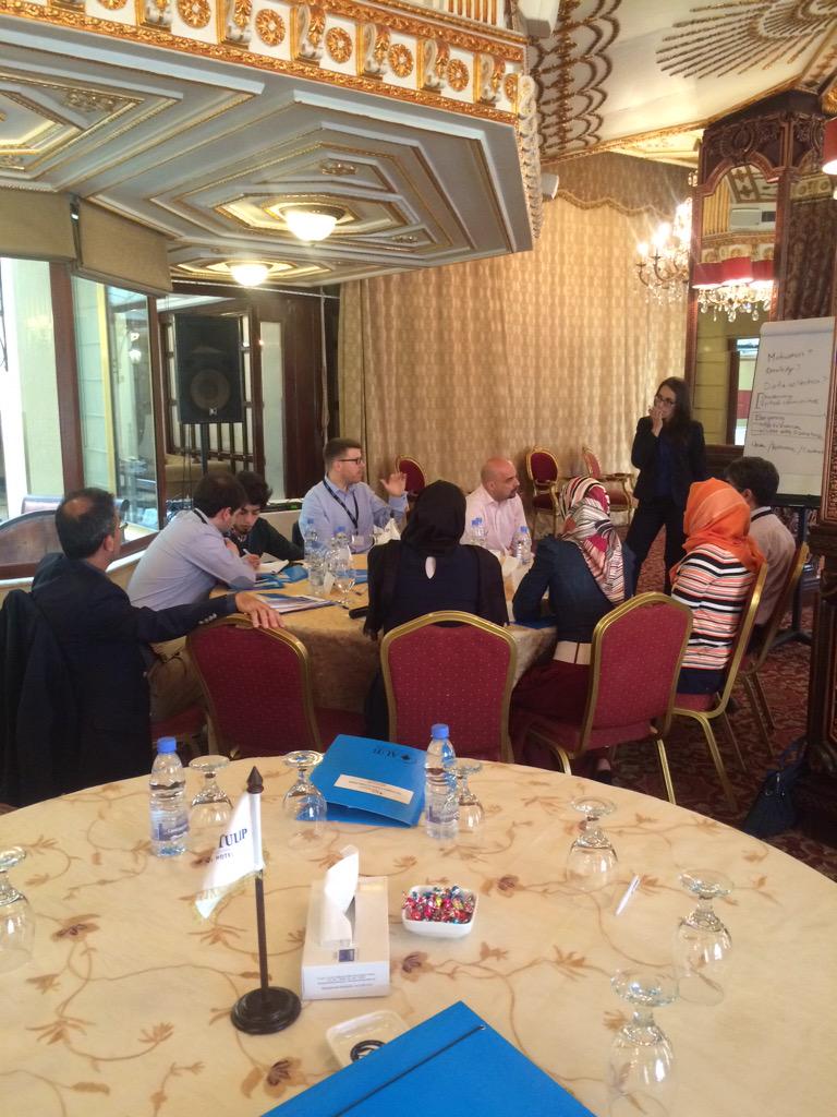 ArabsDigPH's tweet photo. Dean of #fhs #aub listening in to the ideation exercise of the healthy lifestyles group #ArabsDigPH http://t.co/UHwK4WfKfe