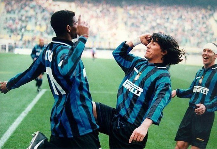 90s Football on Twitter: "Nwankwo Kanu and Iván Zamorano celebrate ...