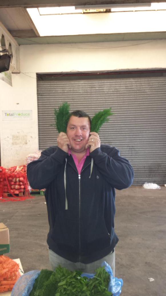 PeterTPL's tweet photo. Nice #ears Geraint 
Nice fresh #herbs at 
#Total produce Liverpool http://t.co/jqexdqJQHy