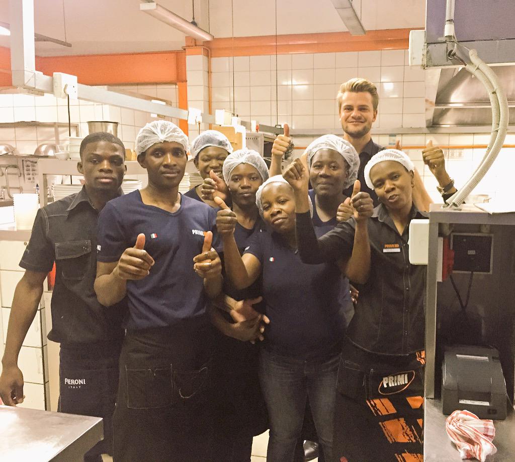PrimiPiattiDQ's tweet photo. “@ZavionK: How awesome is the kitchen staff?! @PrimiExtreme #serveforacause @cotlands http://t.co/l2rv6TSPi4” You're all stars!