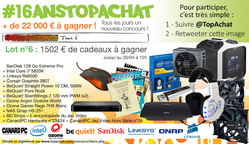 TopAchat's tweet image. Concours #16AnsTopAchat

On enchaine avec le #lot6 à 1502 € !

Pour participer, RT + Follow @TopAchat :-)