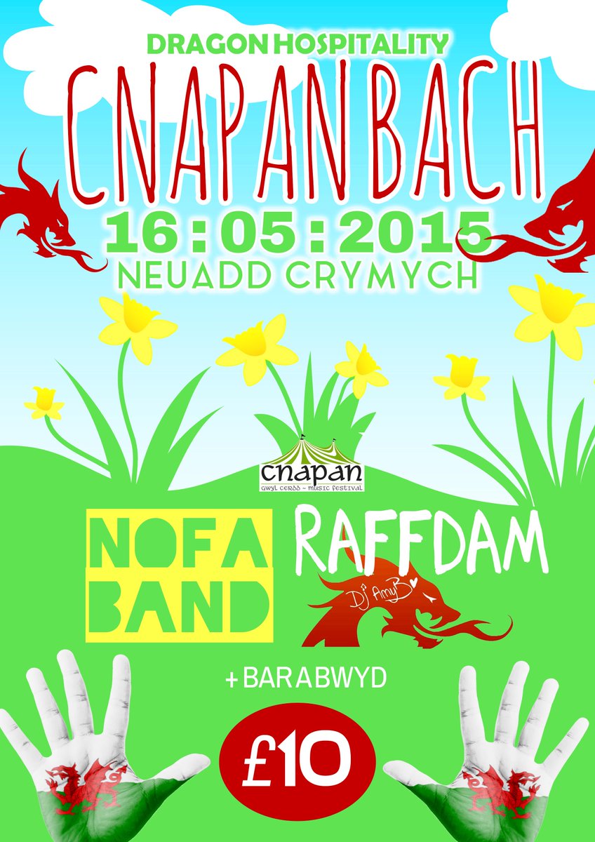 dragonfestwales's tweet photo. https://t.co/MQohW8x1dr
Tocynnau ar gal am £5
Cnapan Bach Early Bird Tickets only £5 !!! #CNAPANBACH http://t.co/5IfrK5Cmes