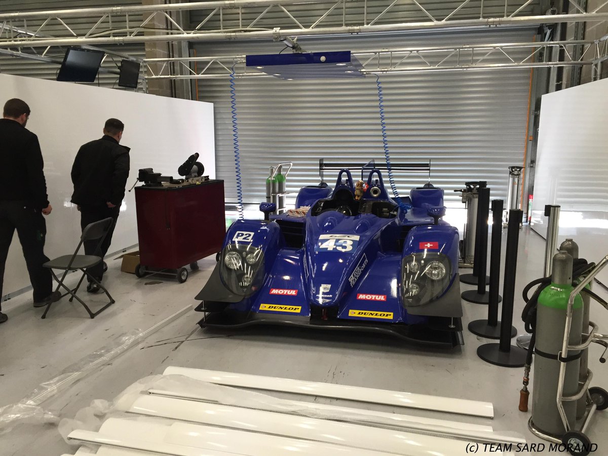 TeamSARDMORAND's tweet photo. Our Morgan SARD Evo in the garage in Belgium prior to the @FIAWEC race http://t.co/GhfmaWLFeJ