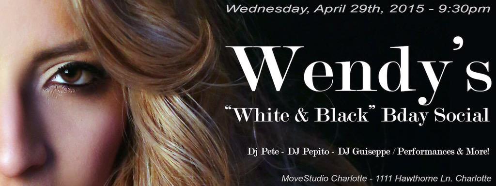 CharlotteSalsa's tweet photo. https://t.co/GAnT3mmrBC  
 TONIGHT Wednesday 4/29 to celebrate Wendy Jimenez Bday at a Special Social!!!!! http://t.co/lH1iyQ77Qc