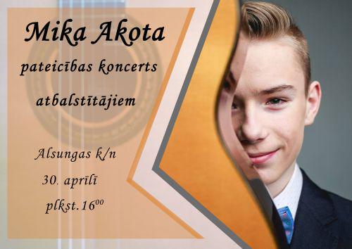 30.aprīlī plkst.16.00 <a href="/Raditimuzikai/">Radīti_ Mūzikai</a> konkursa uzvarētāja <a href="/miksakots/">mikito</a> Pateicības koncerts Alsungas kultūras namā