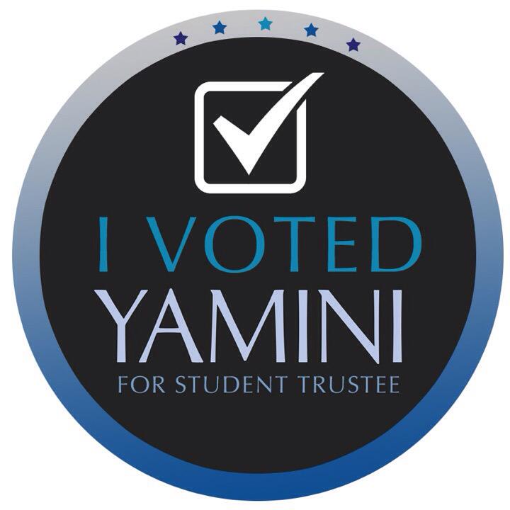 CornellDems's tweet photo. It's Election Day, Cornell! Make sure to cast your vote for @voteyamini at http://t.co/10Liaorf0S http://t.co/DG4uAgFuNh
