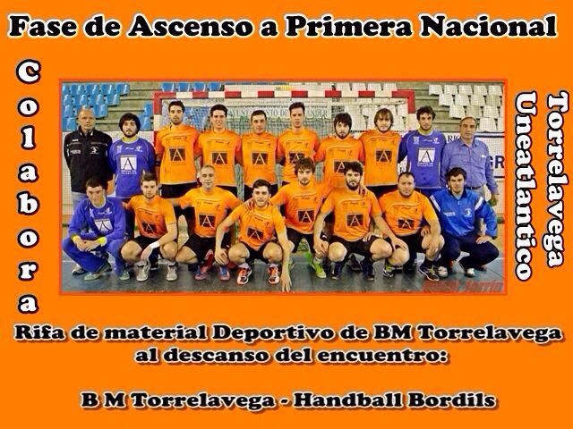 BMTorrelavega's tweet photo. El sábado, en el partido contra @handbolbordils, habrá una rifa de productos del #BMT para ayudar a @PintasdelPinta http://t.co/lb6nkHT7Z8
