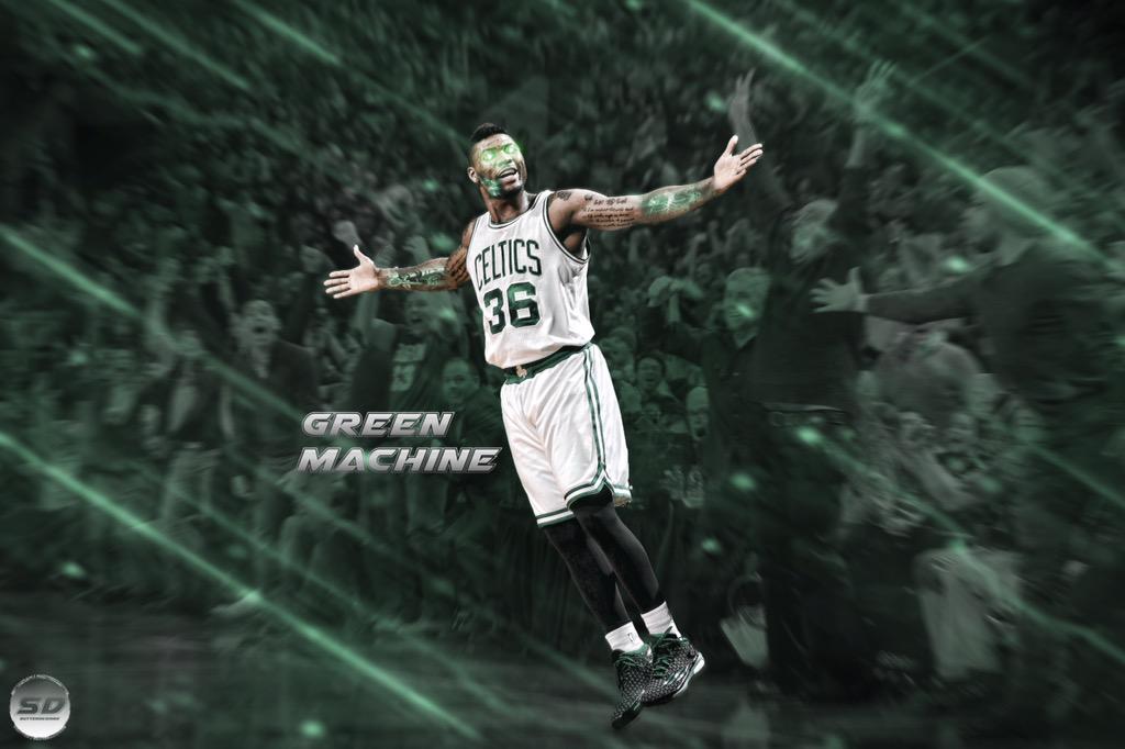 sutterdesigns's tweet photo. Marcus smart "Green Machine" 😳 he's filthy! #BleedGreen http://t.co/VMDH6MlMT9