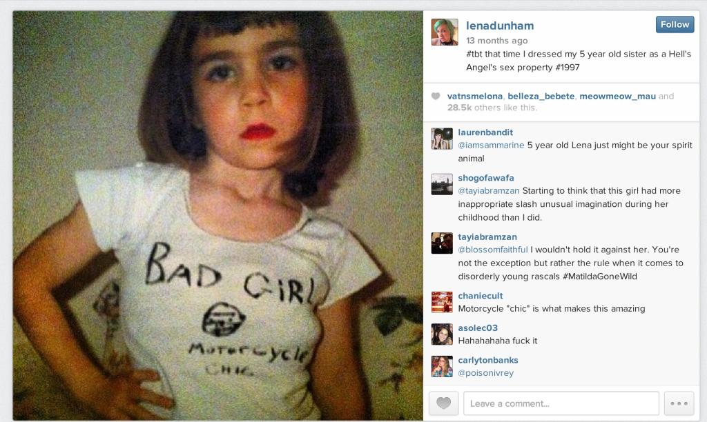 MT8_9's tweet photo. ...by NAMBLA? Didn't realize it was gender neutral, like the VAWA or WIC

Good for her?

#FeminismIsAwful #LenaDunham http://t.co/Z7yZxqgKui