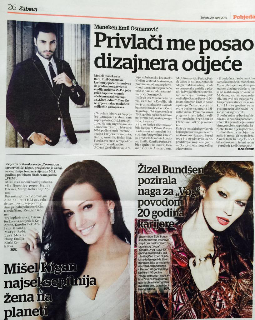 EmilOsmanovic's tweet photo. Današnje novine 'Pobjeda'  29.04.2015 👍 http://t.co/7BSqeIMPrr