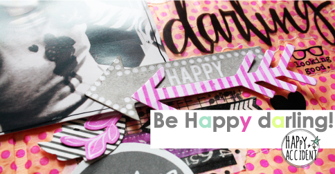 HappyAccidentTW's tweet photo. #BEHAPPYDARLING! nuevo #layout #HappyAccident #scrapbooking @maggiehdesign @heidiswapp http://t.co/v129FZt8AE http://t.co/sM8kY6a34i