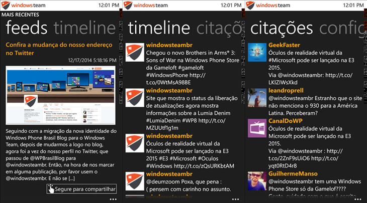 geekblogbrasi's tweet image. O app de RSS do Windows Team foi atualizado com novidades windowsteam.com.br/o-app-de-rss-d… #windowsteam #windowsphone