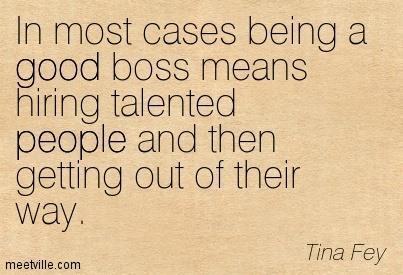 GerryMoran's tweet photo. Hire And Cultivate The Best Team And Then Get Out Of The Way!  #leadership #innovation http://t.co/nxNOD6TjZM