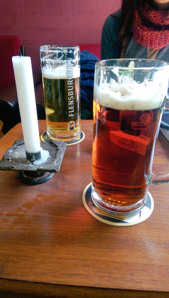 goldenboybrew's tweet photo. Having a light and dark Pilsner in East Berlin. Cheers! http://t.co/i5Zj51JCRv