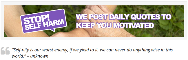 StopSelfHarm's tweet photo. Today's Quote of The Day: http://t.co/64IYQgkQyk  #StopSelfHarm #SSH http://t.co/51g5HcnWFy