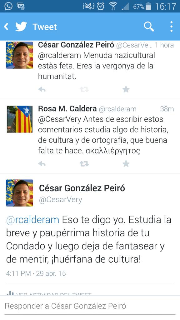 Mirad la desarrapada de <a href="/rcalderam/">rcalderam@gmail.com</a> que en cuanto no sabe rebatir te bloquea. ¡¡Penosa i covart gentola catalanista!!.