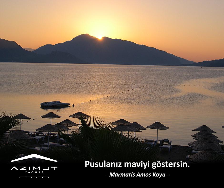 Dinginliğin portresini sunan Marmaris Amos Koyu, hayatın temposundan uzak kaçamaklar için birebir. #azimutturkey