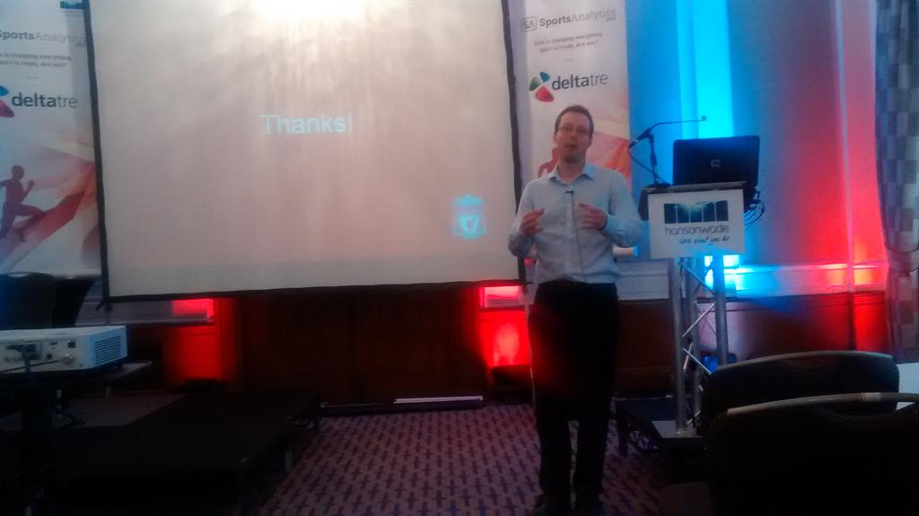 Ian Graham playing a blinder
 Great presentation <a href="/DataInSport/">SportsAnalytics</a> Sports Analytics 2015