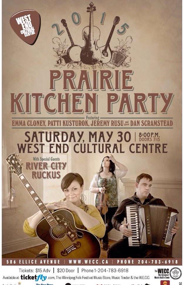 PattiKusturok's tweet photo. #PrairieKitchenParty is happening May 30 at the @TheWECC. Join @musicaljeremy and @EmmaCloney and I for a fun night! http://t.co/CdCVFuJp5Y