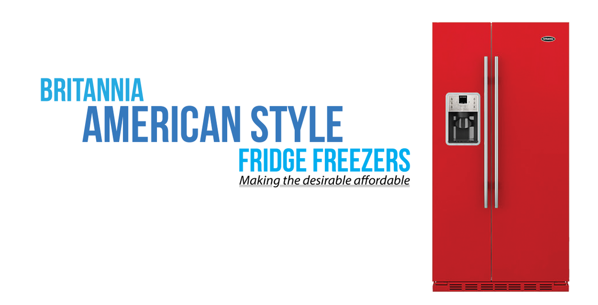 Britannia American Fridge Freezer - RRP £1.999 - Our Price £1170 #Britannia  newlifeappliances.co.uk/britannia-amer…