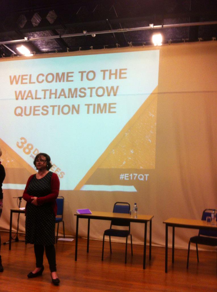 TUSCWF's tweet photo. @NancyTaaffe from @TUSCoalition is taking part in #e17qt hustings. Only 100% anti-austerity candidate #NoCuts http://t.co/wBf47Sa9kB
