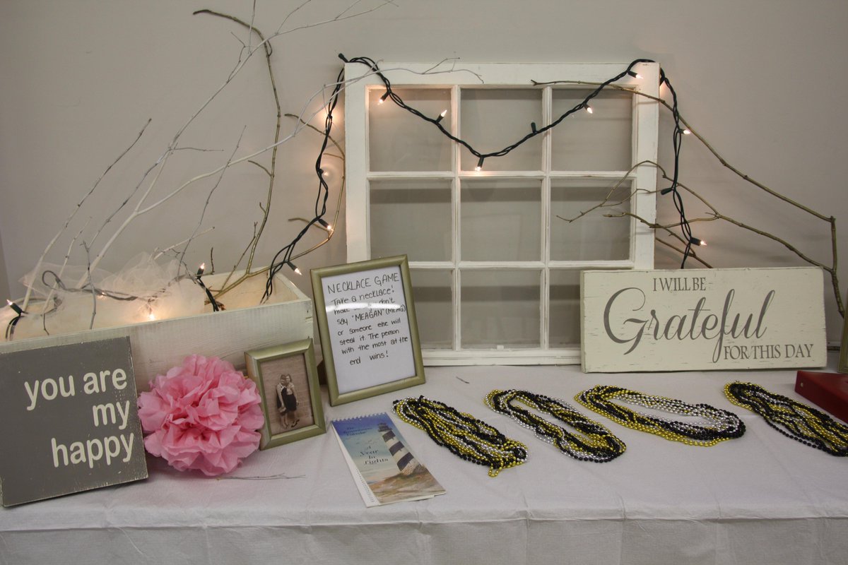 Last week Bridal shower! loved the decor at the games table!