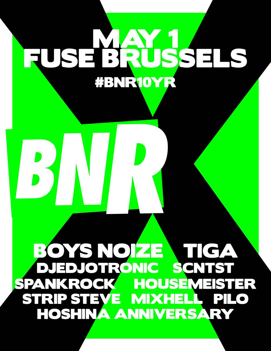 2 days to go until... 10 YEARS BOYS NOIZE RECORDS at Fuse Brussels, May 1st! | Buy tickets: goo.gl/thNHTw