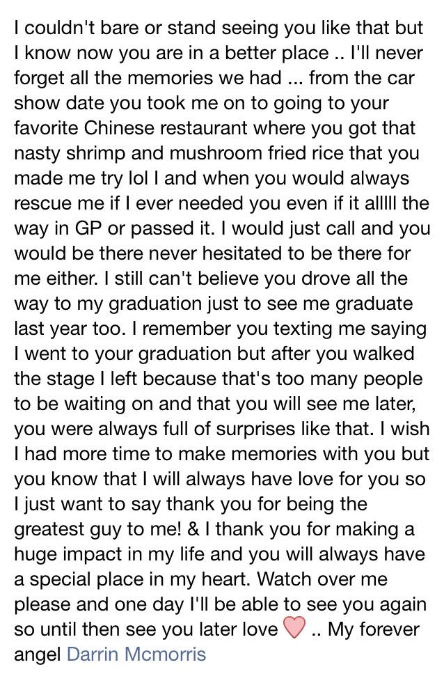 Miss_Brookiee's tweet photo. I'm dedicating the song: See you again by Wiz Khalifa ft Charlie Puth to you My Love Darrin 👼🏽❤️ http://t.co/KF1SPE7IqU