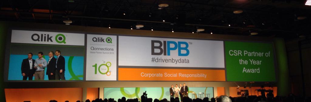 alteryx's tweet photo. Congrats #BIPB for Corporate Social Responsibility Partner of the Year award #Qlik #Qonnections #Alteryx http://t.co/AIs9bQc6ZW