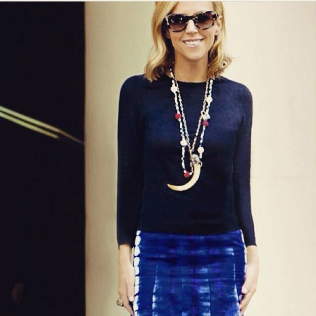 MariamaFashionP's tweet photo. Our #WCW is #designer @toryburch wearing a #skirt designed by her with #handmadefabrics by @ThereIsNoLimitF http://t.co/YgTI1LuWtG