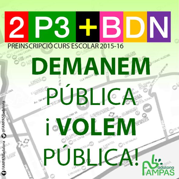 FaBABadalona's tweet photo. DEMANEM PÚBLICA
i VOLEM PÚBLICA
#2P3+BDN + places públiques a la Zona Centre #Badalona a les 17:30h a @VentosMir http://t.co/uRau640oas