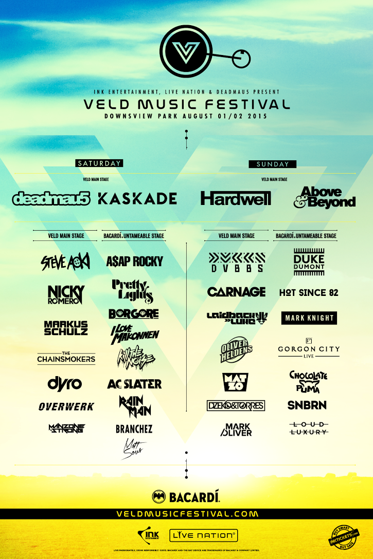 VELDFest's tweet photo. Here is the #VELD2015 line up in all it's glory! 😱👏💯 http://t.co/HF8jz7UFVD