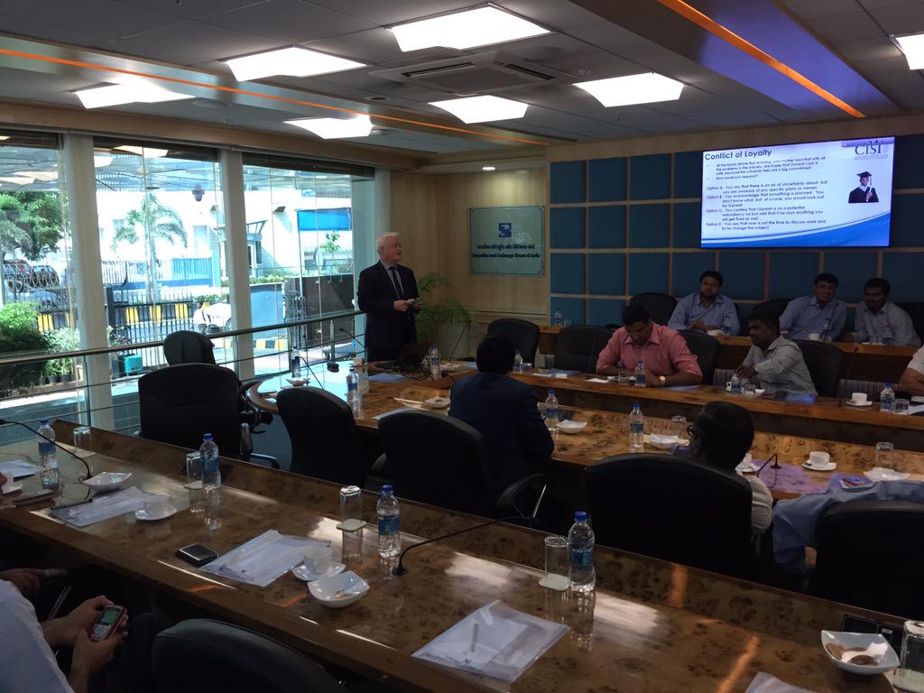 CISI's tweet photo. RT @japsy18 Our Global Director @KAMoore49 delivering #integrity presentation to @SEBI_India officers today. http://t.co/CebGjCHv57
