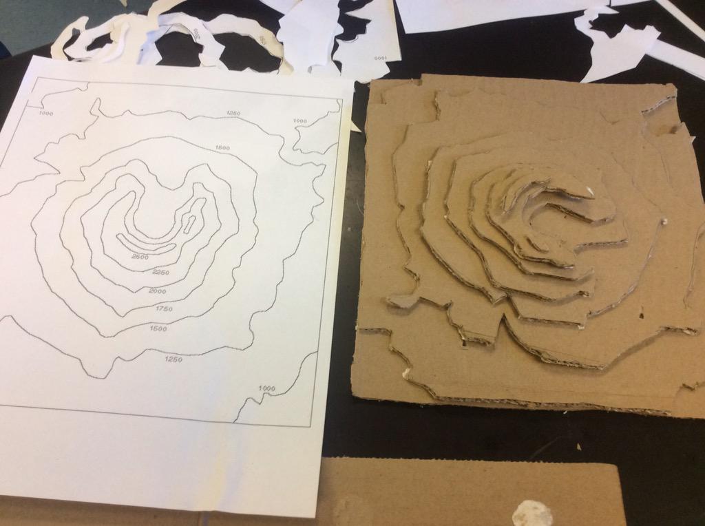 ktvance's tweet image. Creating 3D models of 2D maps of Mount St. Helens. #handsonlearning #mssciencechat #egrms #topographicmaps